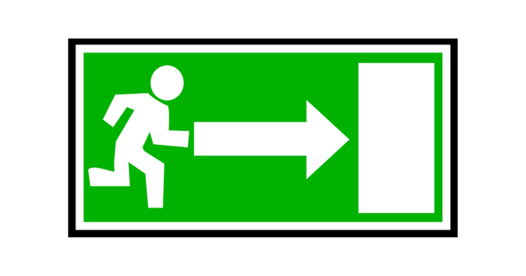 Fire exit sign