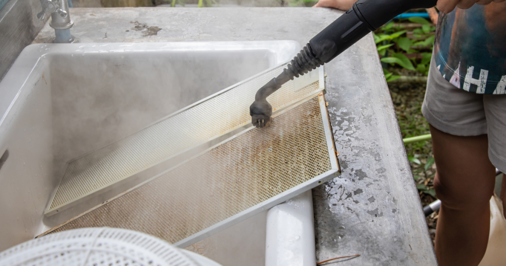 clean range hood filter