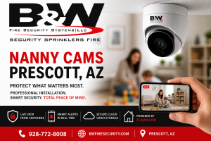 Nanny cams Prescott AZ by B&W Fire Security Systems with Alarm.com smart home security and professional installation