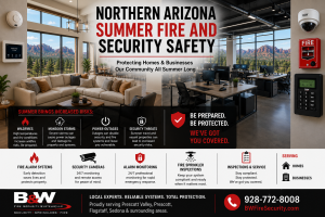 Northern Arizona Summer Fire and Security Safety for Homes and Businesses by B&W Fire Security Systems